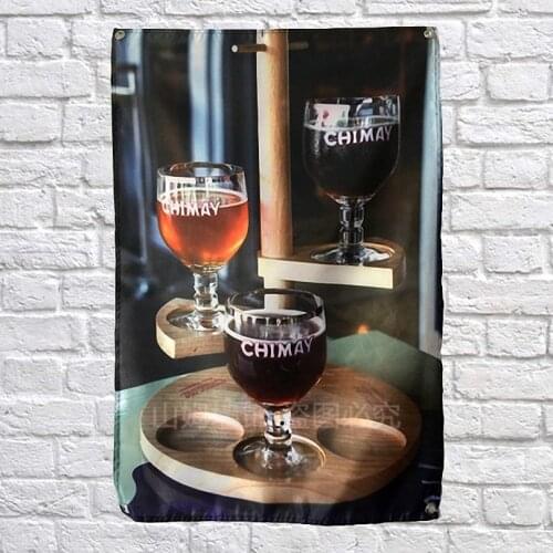 CHIMAY Wine Cloth Flag Banners Bar wine cellar Billiards Hall Studio Theme Wall Hanging Home Decor live background cloth