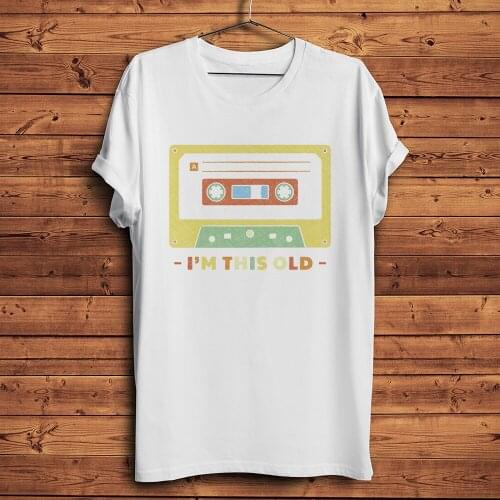 I'm this old 80s vintage Gamepad funny geek tshirt Men summer new White Casual short T Shirt Unisex retro streetwear tee