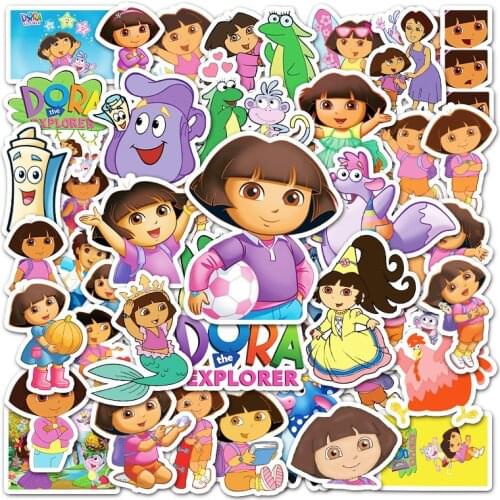 10/50Pcs/Set Cartoon princess Dora stickers wall stickers for children gift reward rooms decoration Toys Gifts