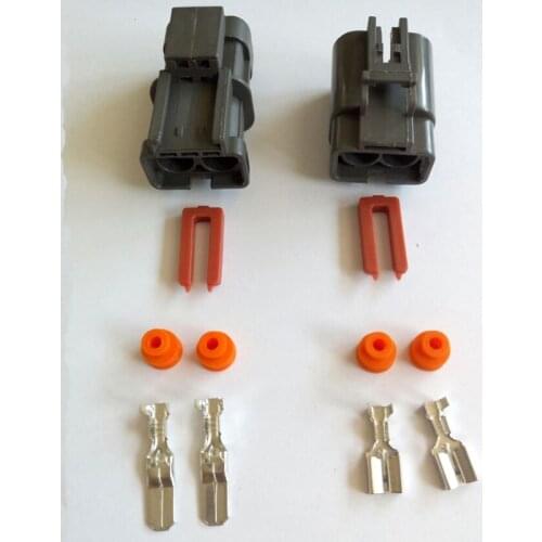 2 Pin 6.3mm Automotive Generator Plugs Male and Female DJ70255-6.3-11-21 Cooling Fan Plug Engine Plug with Terminal