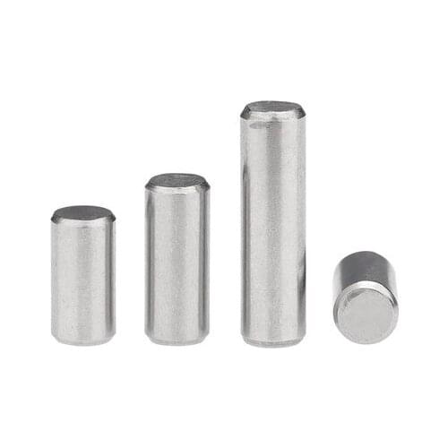 20pcs M3 stainless steel cylinderical pins double head chamfer pin roller guide dowels positioning dowel GB119 4mm-50mm long