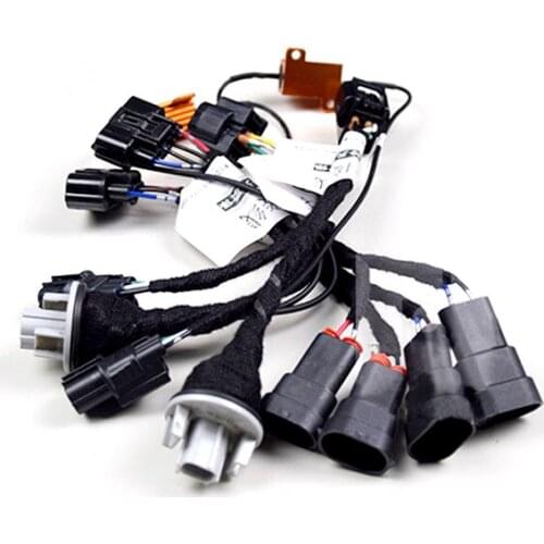 4Pcs/Set Car Halogen to LED Upgrade Headlight Adapter Wire Harness Kit Accessories Fit for Honda Accord 2016 2017 2018