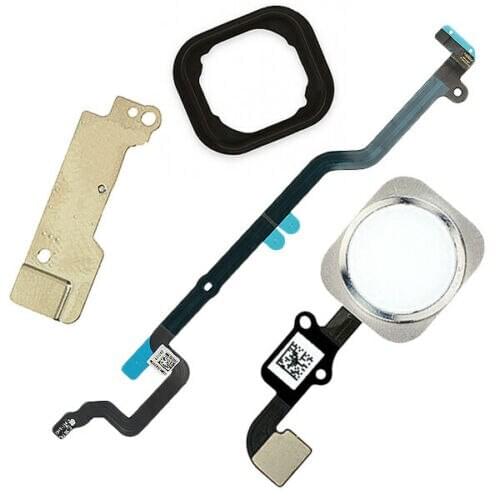 4pcs/set Home Button Flex Cable Rubber Gasket Metal Bracket for iPhone 6 6 Plus Home Button Key Flex Rubber Seal Metal Holder