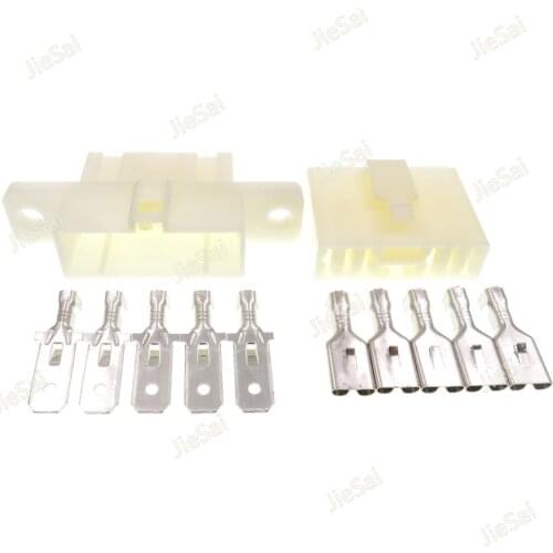 5 Pin 7.8mm Automotive Connector Female Male Auto Plugs With Screw Mounting Holes