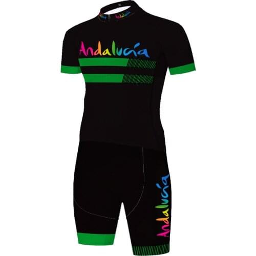 Andalucia Laser Cut One piece skinsuit Equipacion Cycling Clothing Conjunto Ropa Ciclismo Hombre Uniforme Ciclismo Hombre