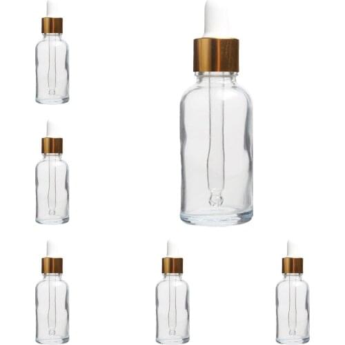 Clear Dropper Bottle Glass Essential Oil Liquid Aromatherapy Perfume Container Travel Perfume Refillable Bottles Dispensing Tool