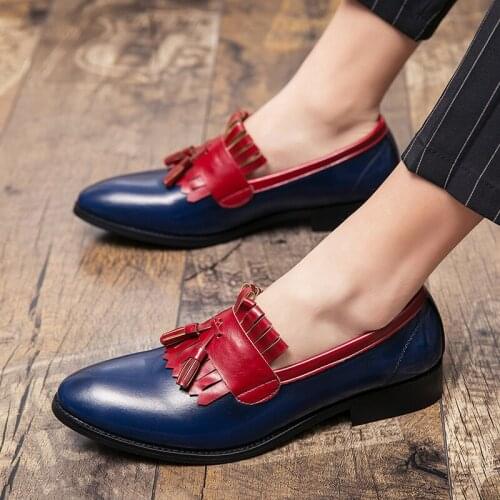 Fashion Outdoor Leather Casual Loafers Men Comfortable Men Shoes Man Leather Working Business Slip-On Dressing Chaussure Homme