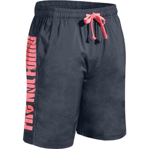 Mens Breathable Quick-Drying Sports Shorts With Letter Prints Running Training Fitness Shorts