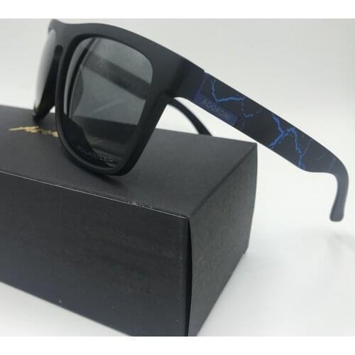 2018 Polarized Black Sunglasses Mens Aviation Driving Shades Male Sun Glasses lightning blue For Men Retro Luxury Oculos De sol