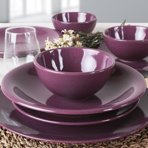 Keramika Purple Aegean Dinner set 24 Piece 6 Personality