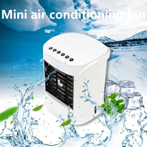 Air Cooler Rechargeable Fan Air Conditioner Humidifier Cooling Fan Mini USB Portable Table Air Cooling Fan Easy Cool Purifies