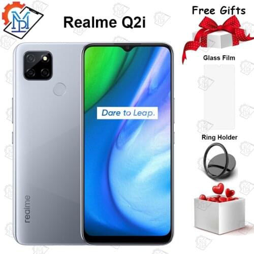 Original Realme Q2i 5G Mobile Phone 6.5" 4+128 Dimensity 720 Octa Core Android 10 5000mAh Battery 13MP Triple Camera Smartphone
