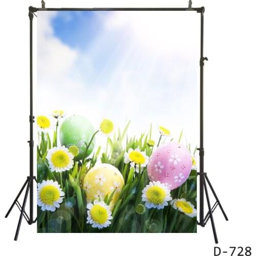 Easter Photography Backdrop Spring Colorful Easter Eggs Bunny Background Photo Studio Party Prop Kids Baby Booth Portrait Banner
