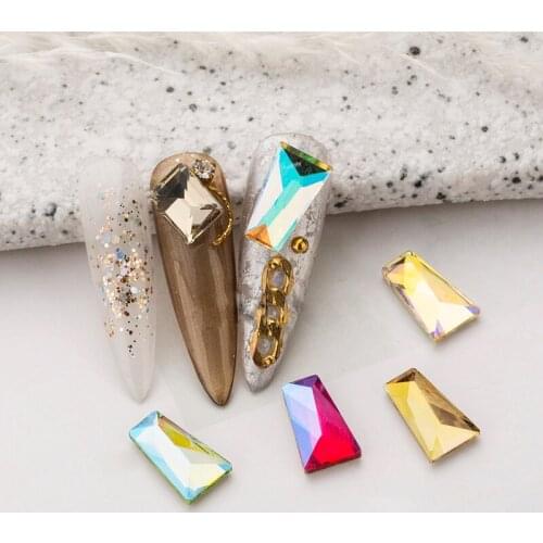 Nail flat rhinestone jewelry crystal glass sticker rhinestones Accessory DIY for nails patches applique Nail parts rhinestones