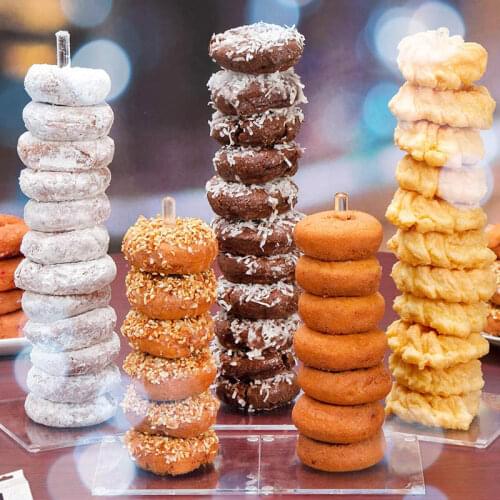 25/33cm Clear Acrylic Donut Wall Wedding Decoration Donut Stand Display Holder Baby Showers Bridal Shower Birthday Party Favor