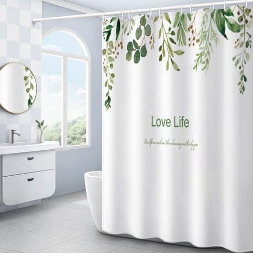 Relaxing Shower Curtain 3D Print Nordic Landscape Waterproof Mildew Bathroom Decorative Curtains With Hooks Polyester Washable
