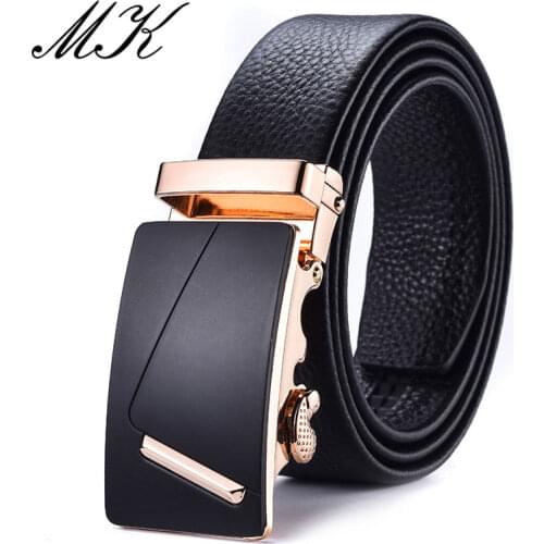 Maikun Genuine Leather Belt For Men Cowskin Automatic Buckle Business Casual Belts Mens Four Seasons General Trend