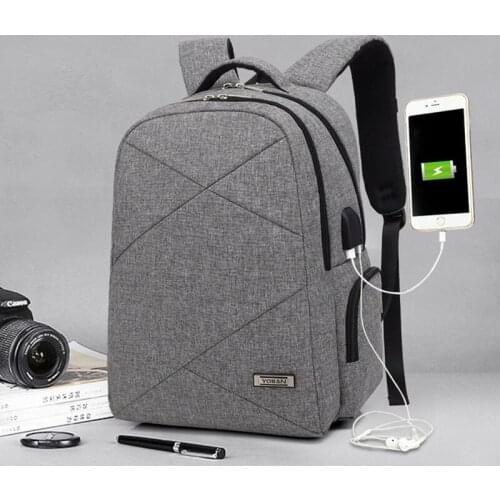 Wome/Men 14 Inch Laptop Backpacks School Fashion Travel Male Mochilas Feminina Casual Women Schoolbag USB Charging