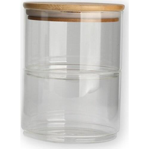 With bamboo Lid Dual Storage Container