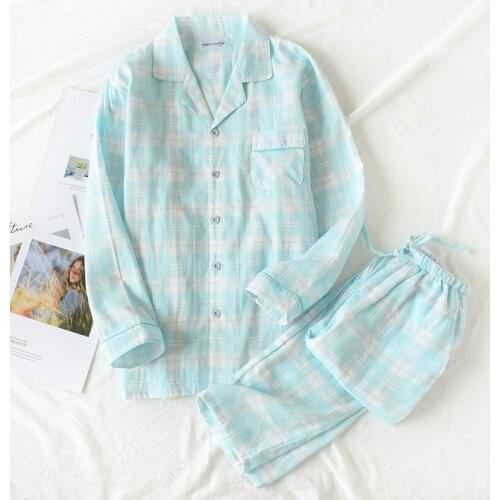 SeeBest 2020 Chic Plaid Pajamas for Women Men Lazy Cazy Homewear Loung Wear Couple Pajams Sets Sleepwear Sexy Lingerie Outfits