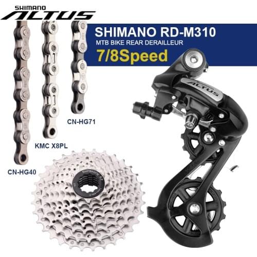 SHIMANO RD-M310 transmission rear 8 V HG40 HG71 set SUNSHINE-SZ chain transmission flywheel 8 speed 11-32T