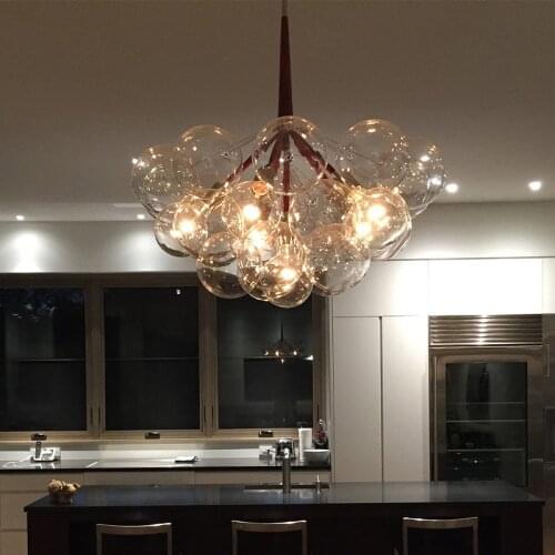 Nordic Designer 9 /12 /18 Heads Glass Chandelier Balck White Coffee Wires Hanging Light Dinning Room Light Fixtures