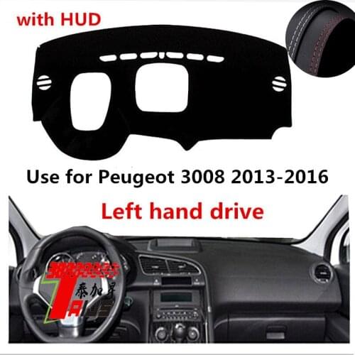 TAIJS Factory Simple Sun Shade Leather Car Dashboard Cover For Peugeot 3008 2013 2014 2015 2016 Left hand drive