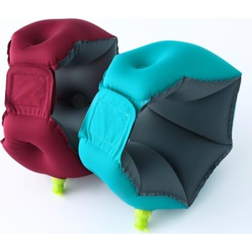 TPU laminated cloth portable inflatable car U-type neck pillow Convenient storage