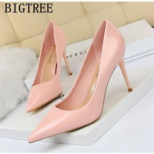 Sexy Shoes Pointed Heels Bigtree Shoes White Heels Stiletto Extreme High Heels Pumps Women Shoes Korean Style Women Buty Damskie