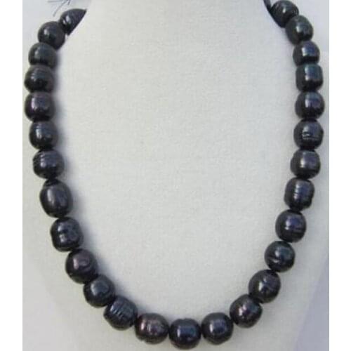 Jewelry Pearl Necklace NEW PRODUCTS 6-7MM TAHITIAN BLACK BAROQUE NATURAL PEARL NECKLACE 18" Free Shipping