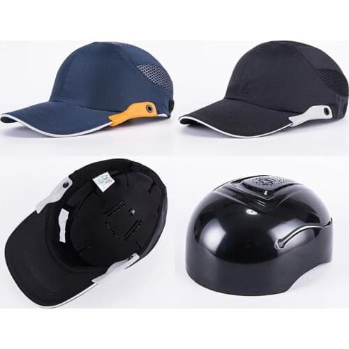 Navy blue Safety Bump Cap Baseball Bump Cap Head Protection Cap with Reflective Strips