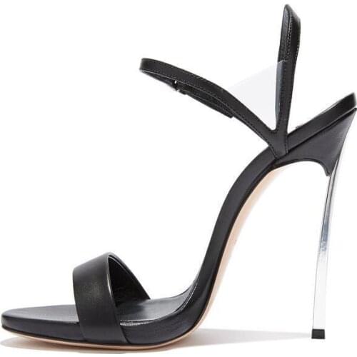 Summer new fashion solid color sequins stiletto high heel all-match daily sandals banquet dress custom large size female sandals