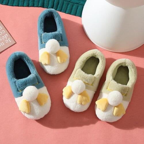 Winter Warm Home Women Fur Slippers Cute Lovely Non-slip Shoes Soft Indoor Bedroom House Slippers Men Lovers Couple Floor Shoes