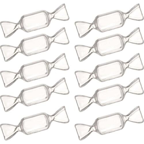 10Pcs Candy Shaped Jewelry Box Clear Plastic Beads Storage Containers Box Mini Clear Jewelry Case Travel Jewelry Case