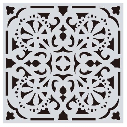 15*15 Mandala Layering Stencils Drawing Spray stencil DIY Scrapbook photo album Decorative Embossing DIY Card Crafts