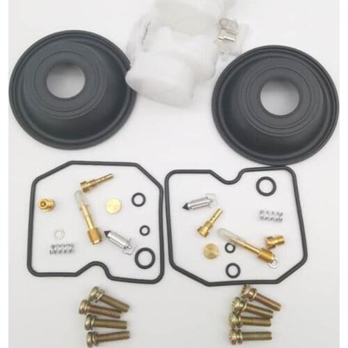 2 Sets Carburetor Carb Repair Kit Plunger Diaphragm For KAWASAKI Vulcan 500 EN500 1991-1995 2 Floats And 2 Diaphragms