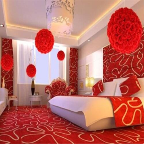 50 cm Dia Elegant Rose Flower Ball Artificial Bouquet Wedding Kissing Ball Centerpiece Decorations White Red Purple Pink Yellow