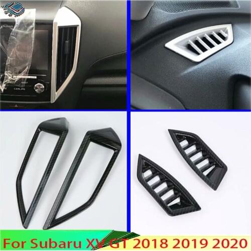 For Subaru XV 2018 2019 Car Accessories Air Vent Outlet Cover Dashboard Trim Bezel Frame Molding Garnish Accent Styling