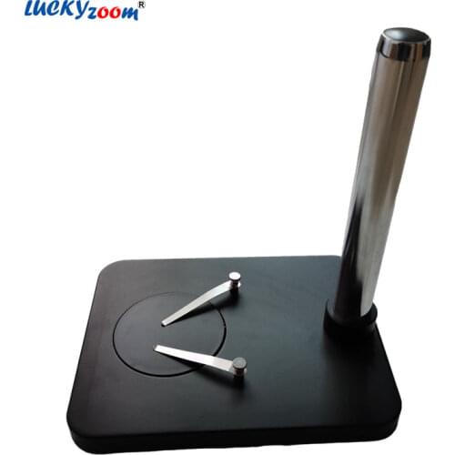 Aluminium Stereo Microscope Base Black Square Clip Stage For Binocular Trinocular 32MM Column Microscopio Board