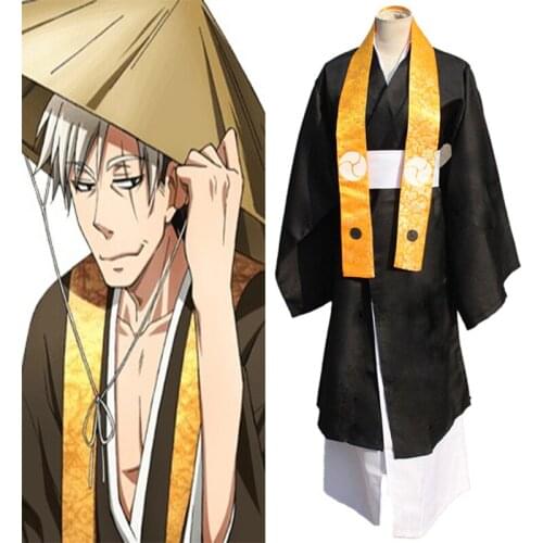 Anime Gugure! Kokkuri-San Cosplay Costumes Shigaraki Kimono Cosplay Costumes Halloween Party Unisex Cosplay Costumes