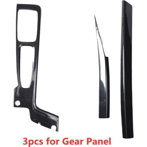 Carbon Fiber Printed Car Interior Gear Panel Cover Side Moulding Trim for VOLVO S90 2016 2017 2018 2019 2020 2021 Styling