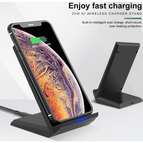20W QI Wireless Charger Stand Fast Charging Dock Station For A5 Mobile Phone Fast Charging Dock Station
