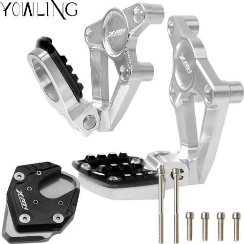 Motorcycle CNC Side stand Extension kick stand enlarge Plate For Honda X-ADV XADV 750 2017 2018 Passenger Rear foot set XADV750