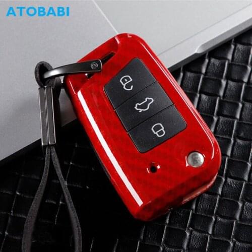 Zinc Alloy+Silicone Car Key Cover For VW Volkswagen Polo Golf 7 4 GTI B6 B8 CC Skoda Octavia A7 A5 3 SEAT Leon Ibiza Remote Case