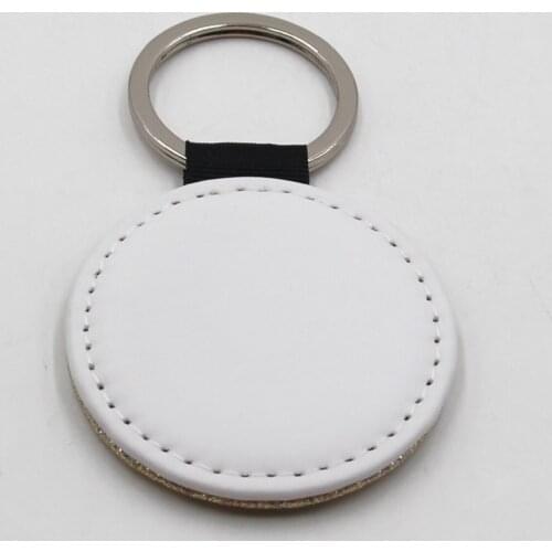 DHL 200pcs/lot Sublimation blank Keychain DIY print PU Cloth Keyring Sublimation Ink heat transfer printing