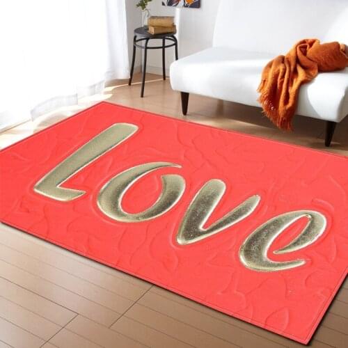 Valentines Day Home Decorate Carpets for Living Room Bedroom Area Rugs Nordic Style Geometric Mat 3D Printing Large Size Carpet