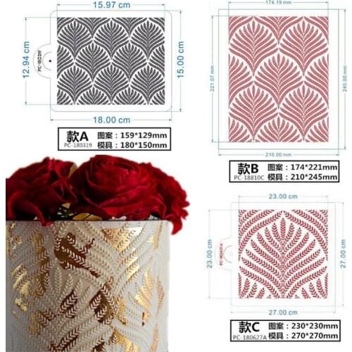 Geometric Diamond Pattern Cake Mold Hollow Shape Printing Plate Lace Mold/DIY Drawing Mold Dark Pattern Relief Cake Template