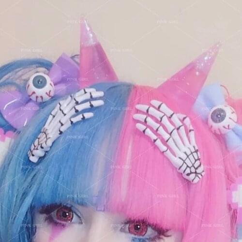 Goth Skull Hand Bone Hair Clips for Women Metal Injured Hand Vintage Hairpins Hair Accessory Charms 90s Aesthetic Gift Wholesale