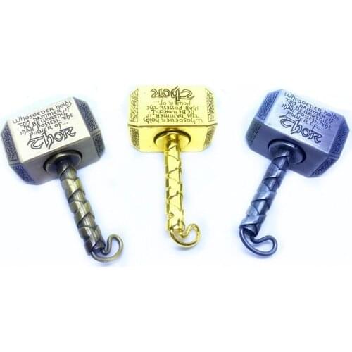 Marvels Fidget Spinner Toy Figure Avengers Thor Hammer Keychain Cartoon Anime Anti-Stress Toll Decor for Children Christmas Gift