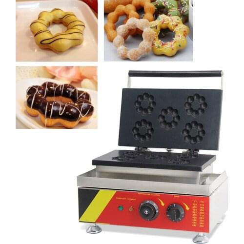 Commercial wave doughnut machine Plum blossom donut machine electric doughnut maker NP540 Waffle machine stainless steel 110v